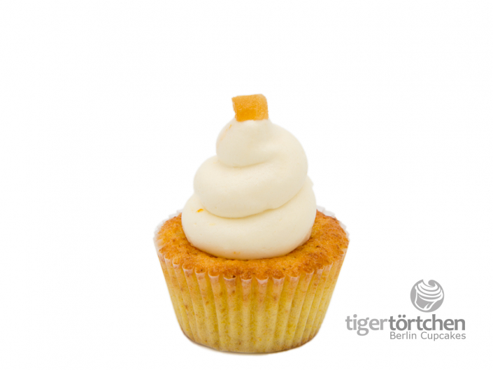 Orange-Mandel Cupcake & Ingwer Creme Glutenfrei