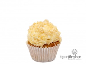 Apple-Crumble: Vanille-Apfel Cupcake & Vanille-Creme mit Crumble