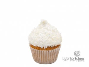 Kokos Cupcake & luftig süßes Topping mit Kokosraspel tigertörichten Berlin