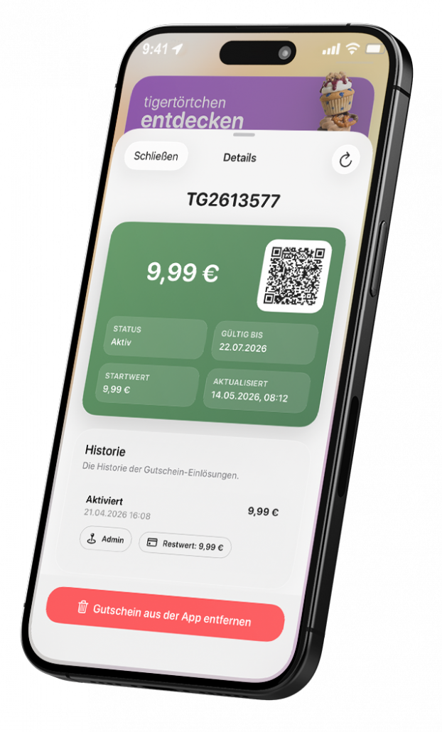 Wertgutscheine Wert-Gutscheine mit der App verwalten