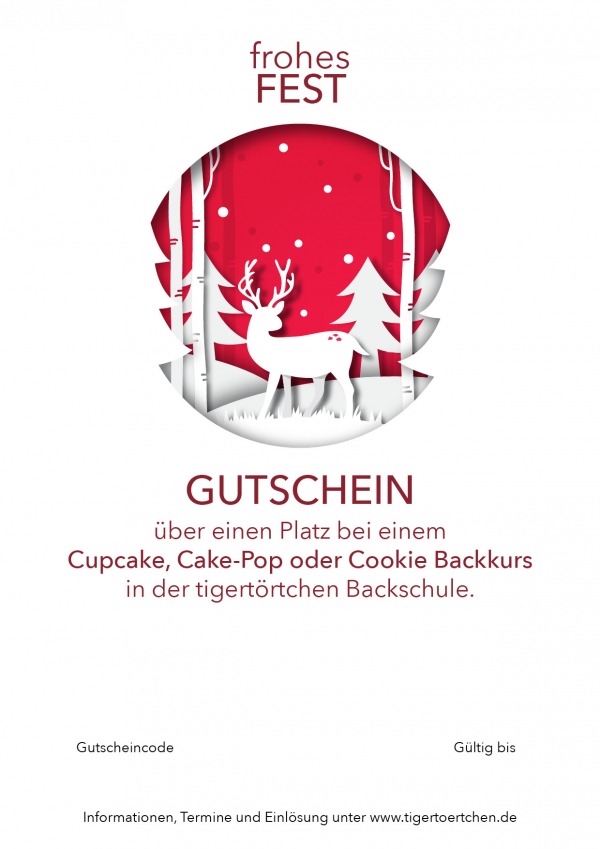 Backkurs Gutschein Cupcake, Cake-Pop, Cookie Berlin Mitte Weihnachtsgeschenk