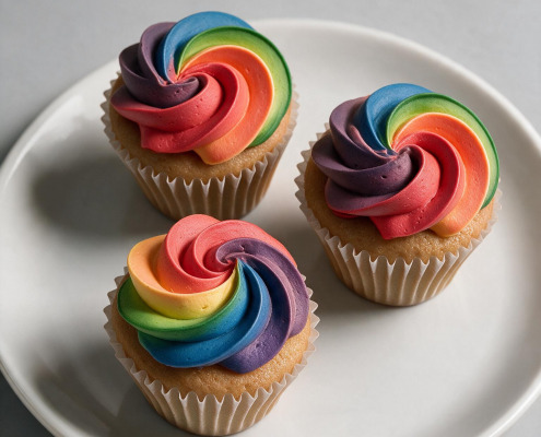 Regenbogen Cupcake Vanille Pride Berlin